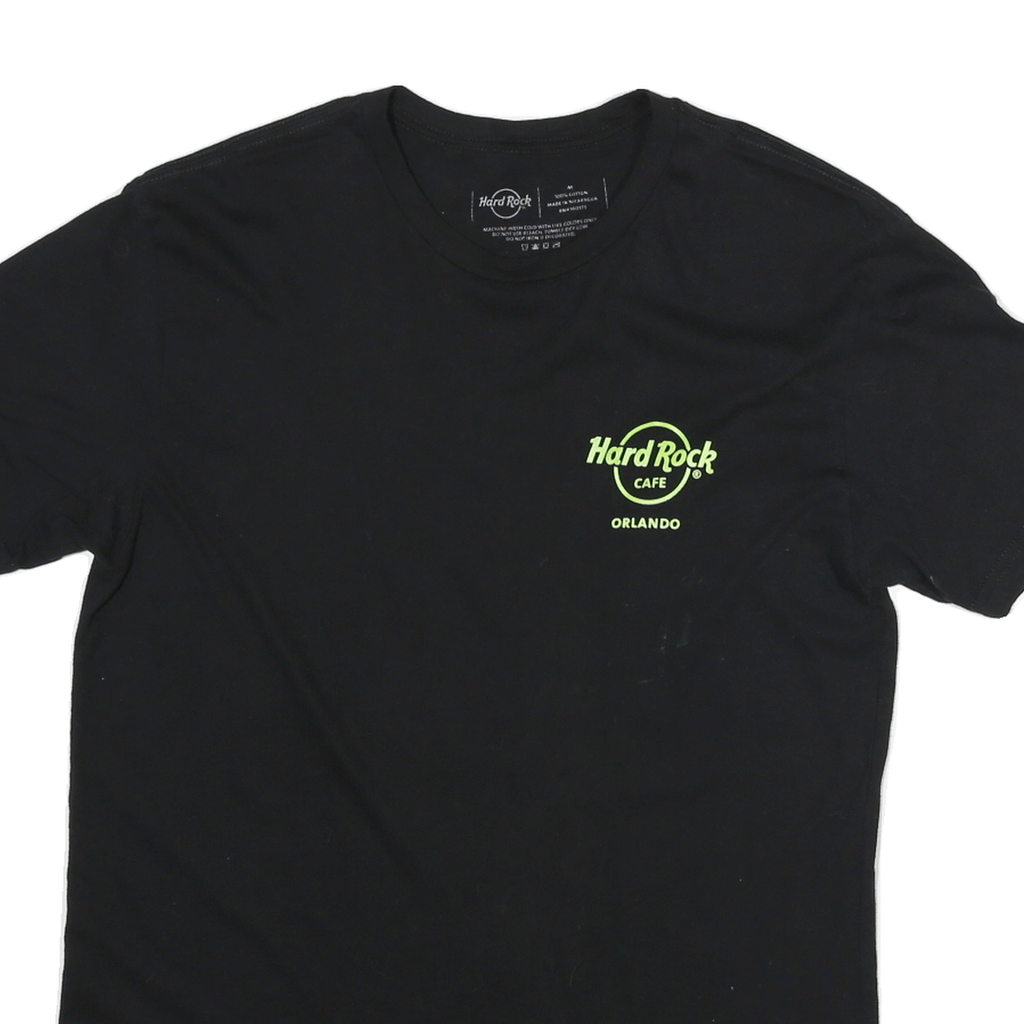 HARD ROCK CAFE Mens Black Graphic T-Shirt M Short Sleeve Crew Neck 2024 Orlando