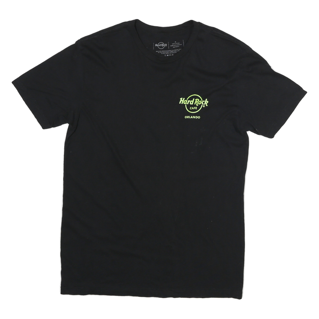 HARD ROCK CAFE Mens Black Graphic T-Shirt M Short Sleeve Crew Neck 2024 Orlando