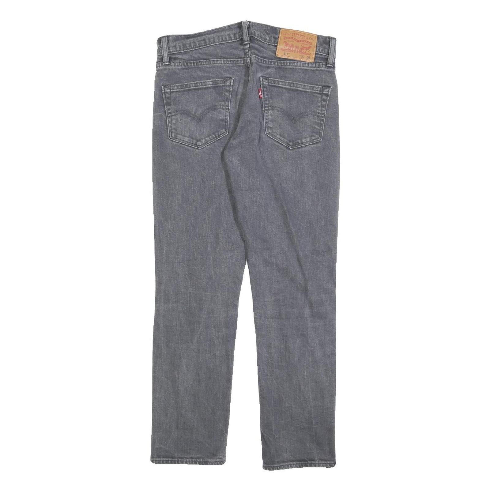 LEVI'S 511 Slim Mens Jeans Grey Slim Skinny Denim Medium W30 L27 Stylish