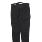 LEVI'S 710 Womens Slim Black Denim Slim Jeans W25 L28 Stylish Comfortable