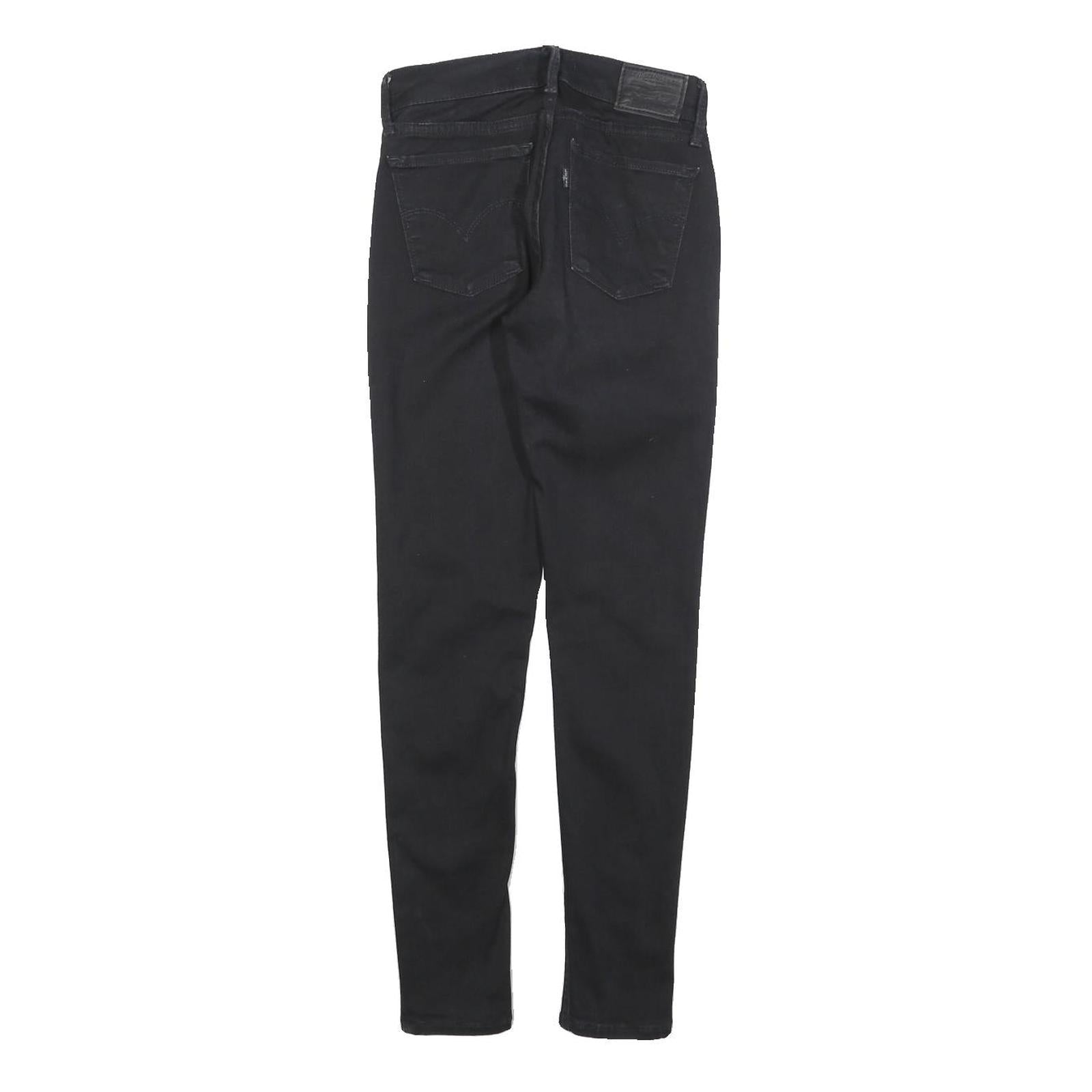 LEVI'S 710 Womens Slim Black Denim Slim Jeans W25 L28 Stylish Comfortable