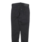 LEVI'S 710 Womens Slim Black Denim Slim Jeans W25 L28 Stylish Comfortable