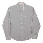 ADIDAS Mens Black White Check Shirt S Cotton Blend Casual Button Shirt