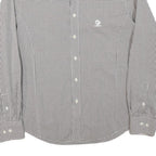 ADIDAS Mens Black White Check Shirt S Cotton Blend Casual Button Shirt