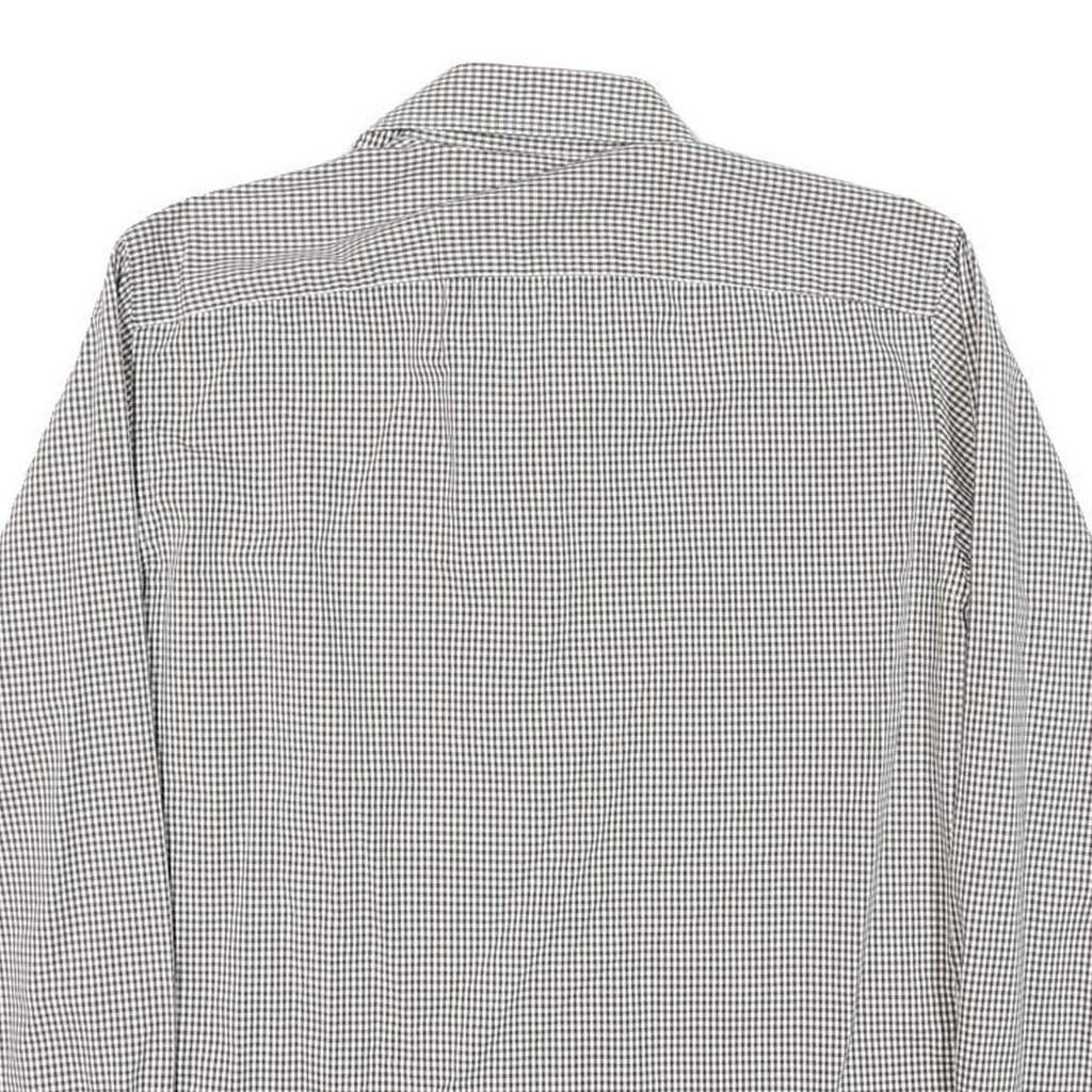 ADIDAS Mens Black White Check Shirt S Cotton Blend Casual Button Shirt
