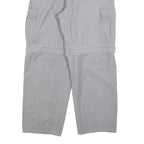 LETS GO Mens Cotton Blend Grey Relaxed Straight Leg Trousers W32 L27 Cargo