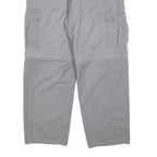 LETS GO Mens Cotton Blend Grey Relaxed Straight Leg Trousers W32 L27 Cargo