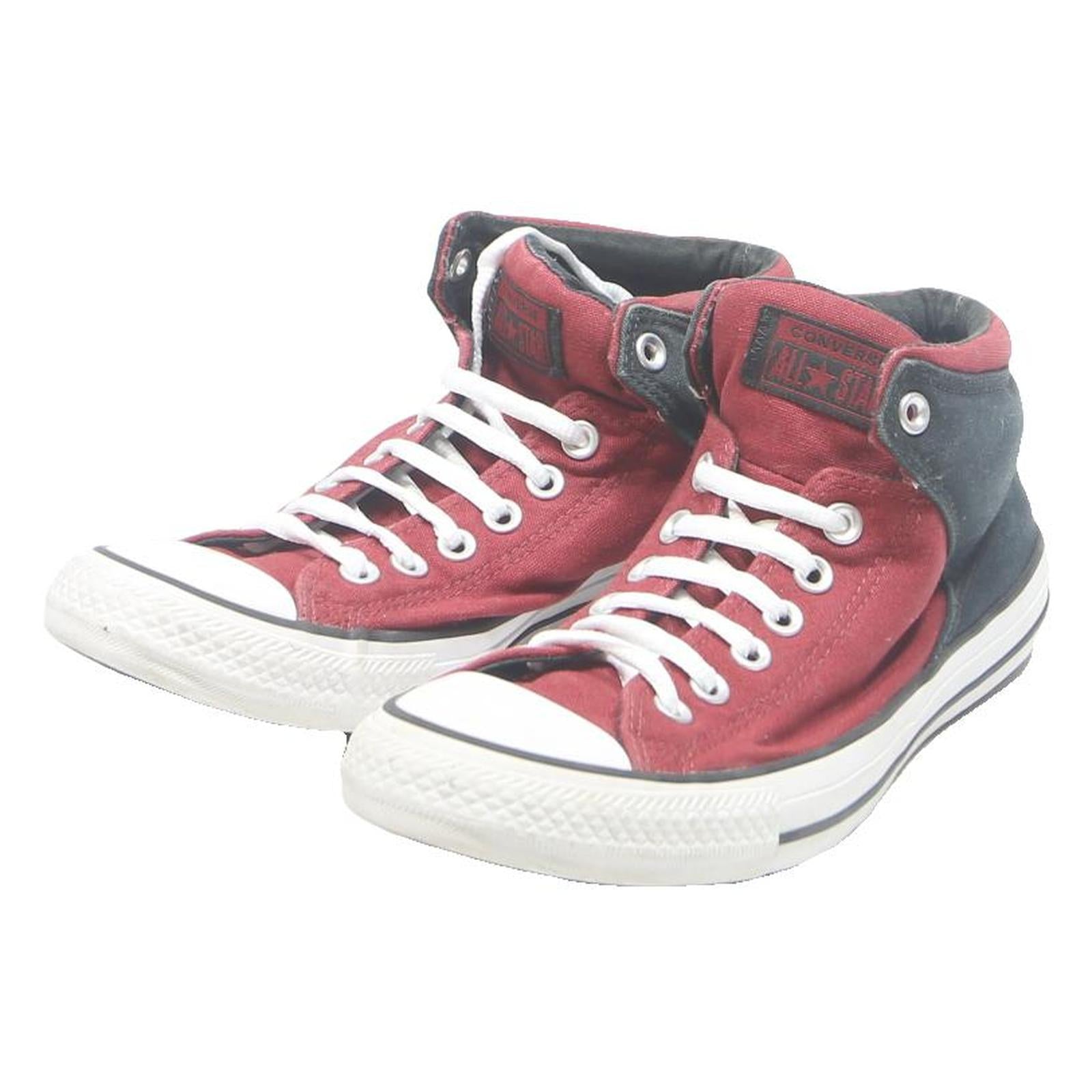 CONVERSE Chuck Taylor All Star Mens High Top Trainers Red & Black Canvas UK 8