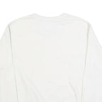 CHAMPION Mens White Cotton Blend Crew Neck M Sweatshirt Plain Logo Casual