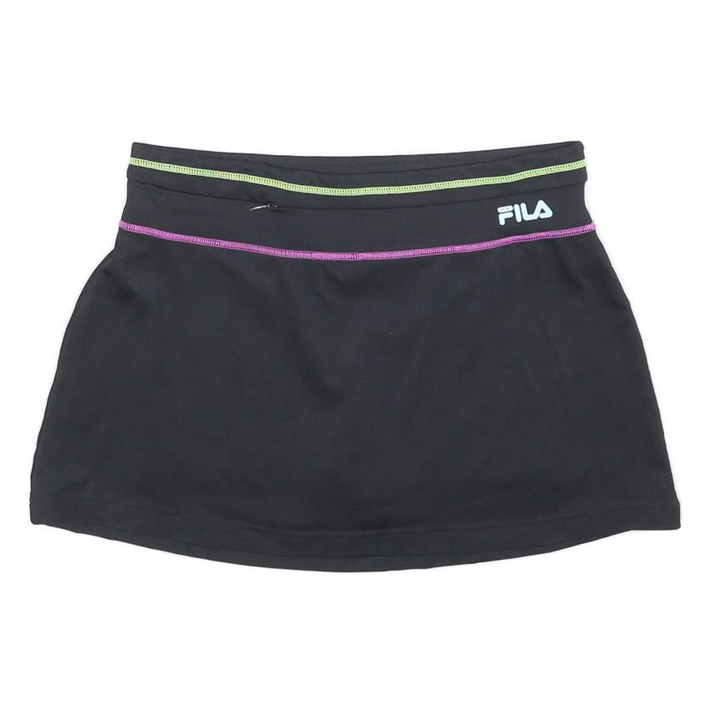 FILA Womens Black Poly Mini Skort Polyester Blend Sportswear Size M Fitness