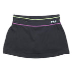 FILA Womens Black Poly Mini Skort Polyester Blend Sportswear Size M Fitness