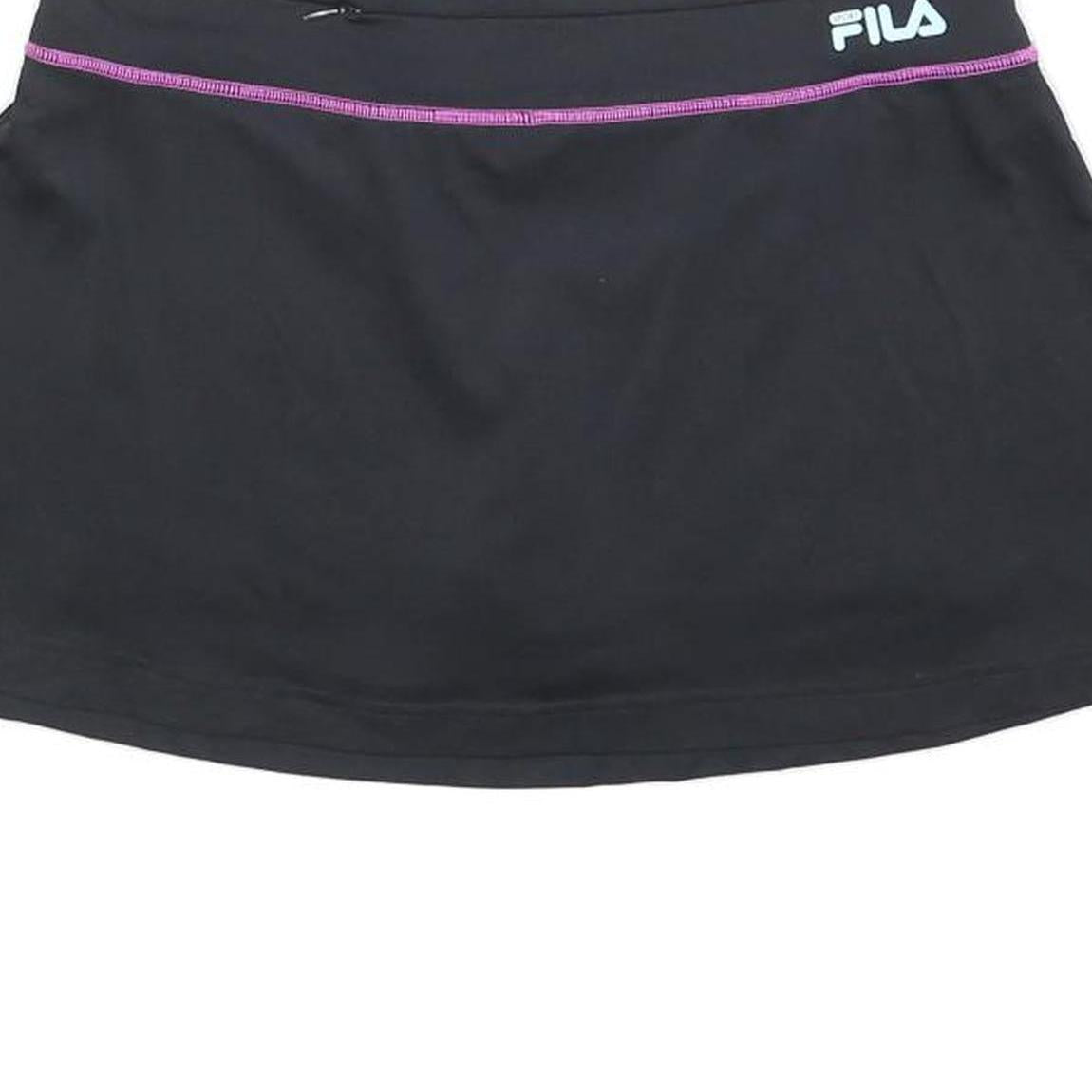 FILA Womens Black Poly Mini Skort Polyester Blend Sportswear Size M Fitness