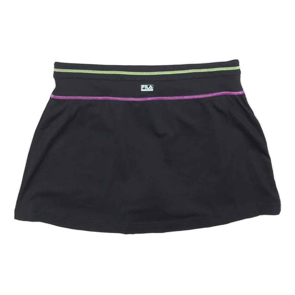 FILA Womens Black Poly Mini Skort Polyester Blend Sportswear Size M Fitness