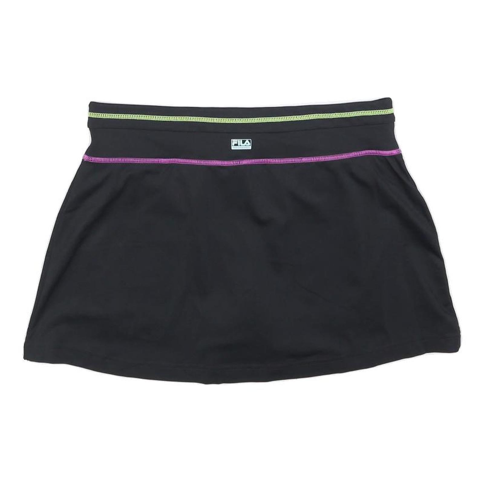 FILA Womens Black Poly Mini Skort Polyester Blend Sportswear Size M Fitness