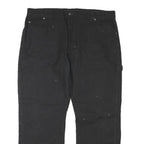 DICKIES Mens Black Regular Fit Straight Cotton Blend Zip Jeans W40 L27 Workwear