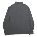 POLO RALPH LAUREN Mens Grey Jumper Plain 1/4 Zip Basic Knit L Cotton Casual Top