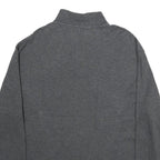 POLO RALPH LAUREN Mens Grey Jumper Plain 1/4 Zip Basic Knit L Cotton Casual Top