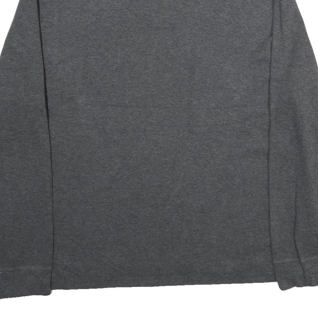 POLO RALPH LAUREN Mens Grey Jumper Plain 1/4 Zip Basic Knit L Cotton Casual Top