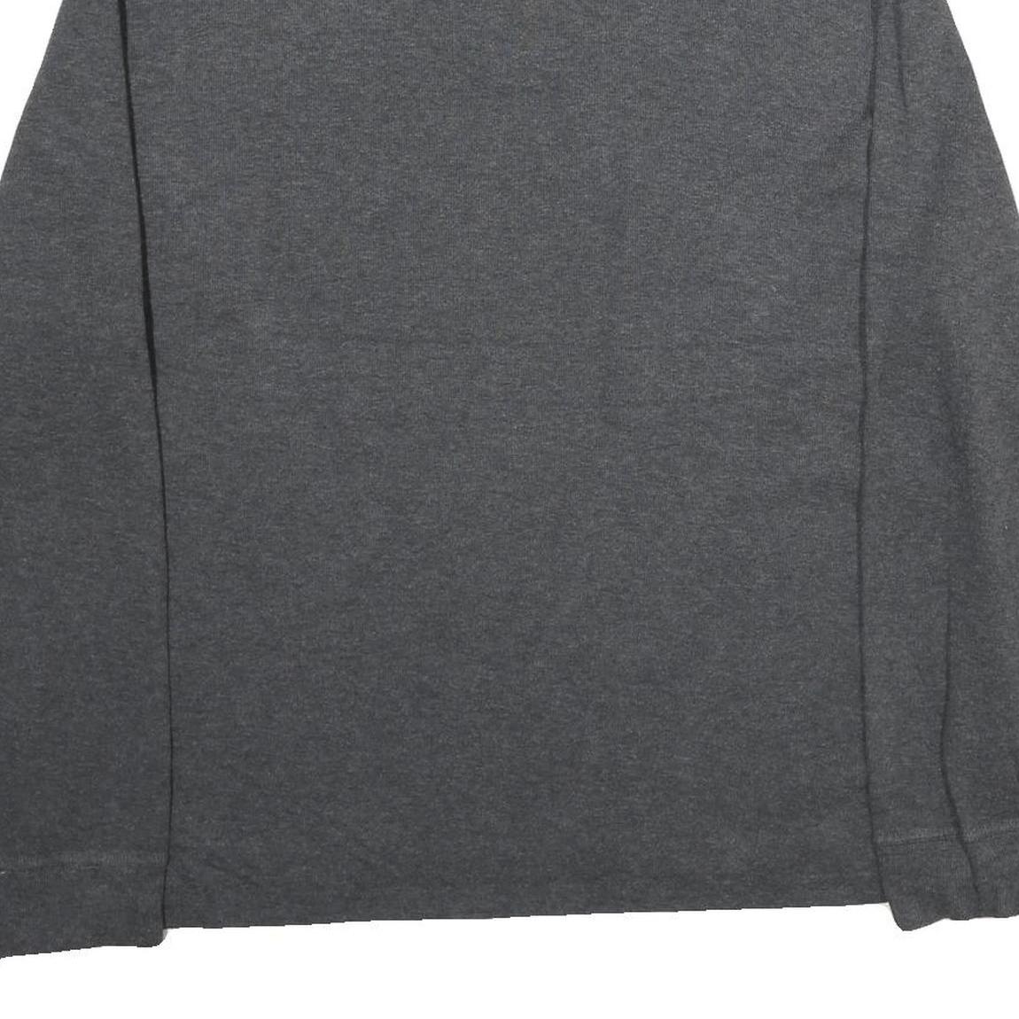 POLO RALPH LAUREN Mens Grey Jumper Plain 1/4 Zip Basic Knit L Cotton Casual Top