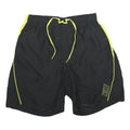 NIKE Mens Black & Yellow Sports Shorts M W30 Quick Dry Polyester
