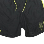 NIKE Mens Black & Yellow Sports Shorts M W30 Quick Dry Polyester