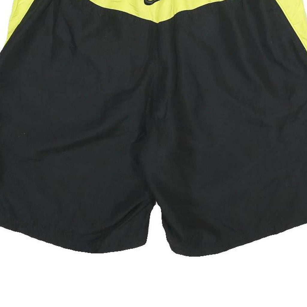 NIKE Mens Black & Yellow Sports Shorts M W30 Quick Dry Polyester