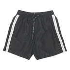 CALVIN KLEIN Mens Black Casual Shorts S W22 Logo Tape Drawstring Waist