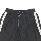 CALVIN KLEIN Mens Black Casual Shorts S W22 Logo Tape Drawstring Waist