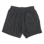 CALVIN KLEIN Mens Black Casual Shorts S W22 Logo Tape Drawstring Waist
