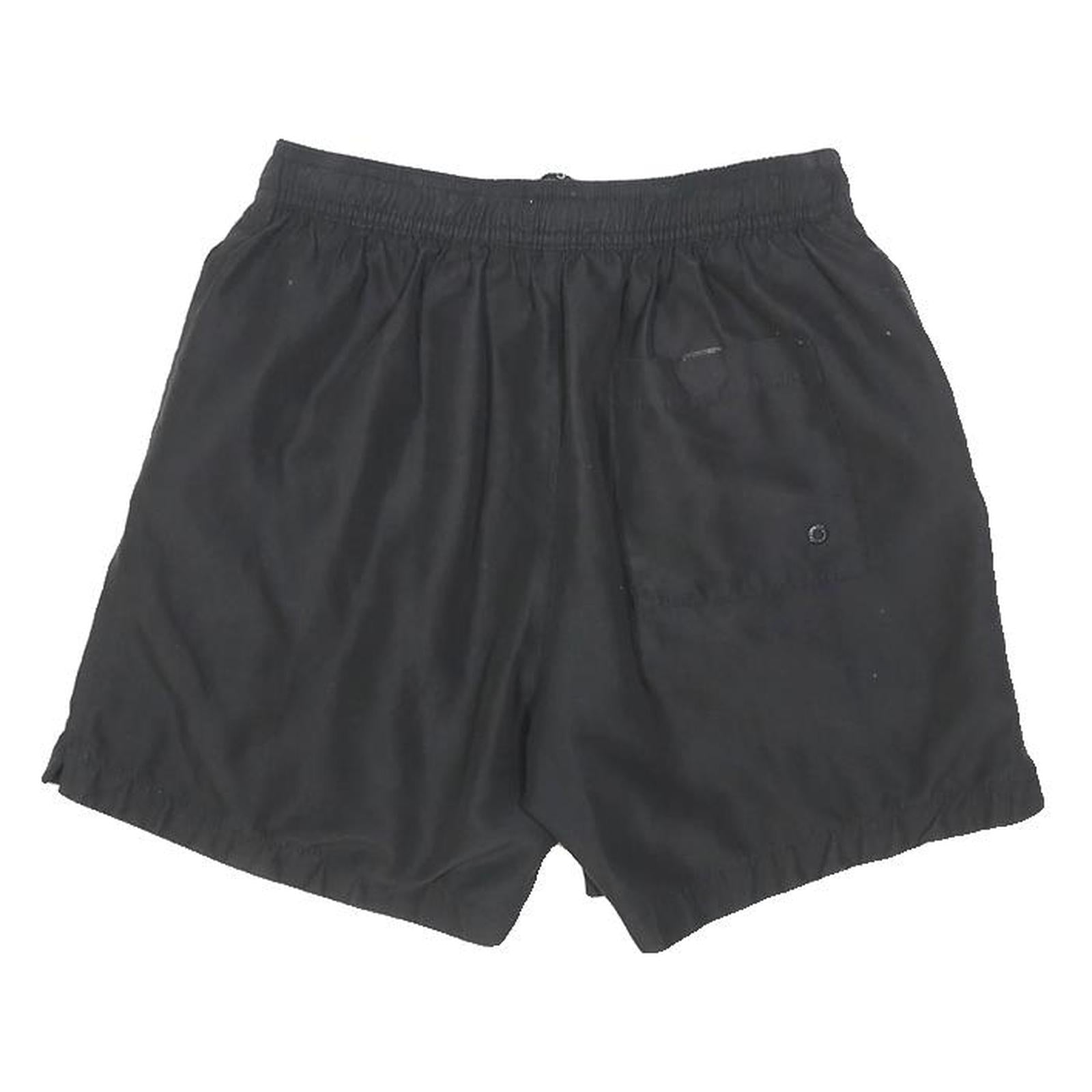 CALVIN KLEIN Mens Black Casual Shorts S W22 Logo Tape Drawstring Waist