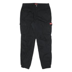 DICKIES Womens Black Slim Cargo Trousers W32 L30 Utility Workwear Zip Closure