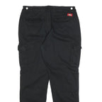 DICKIES Womens Black Slim Cargo Trousers W32 L30 Utility Workwear Zip Closure