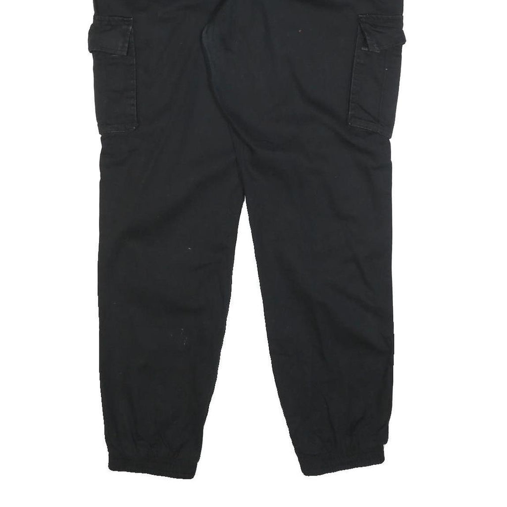 DICKIES Womens Black Slim Cargo Trousers W32 L30 Utility Workwear Zip Closure
