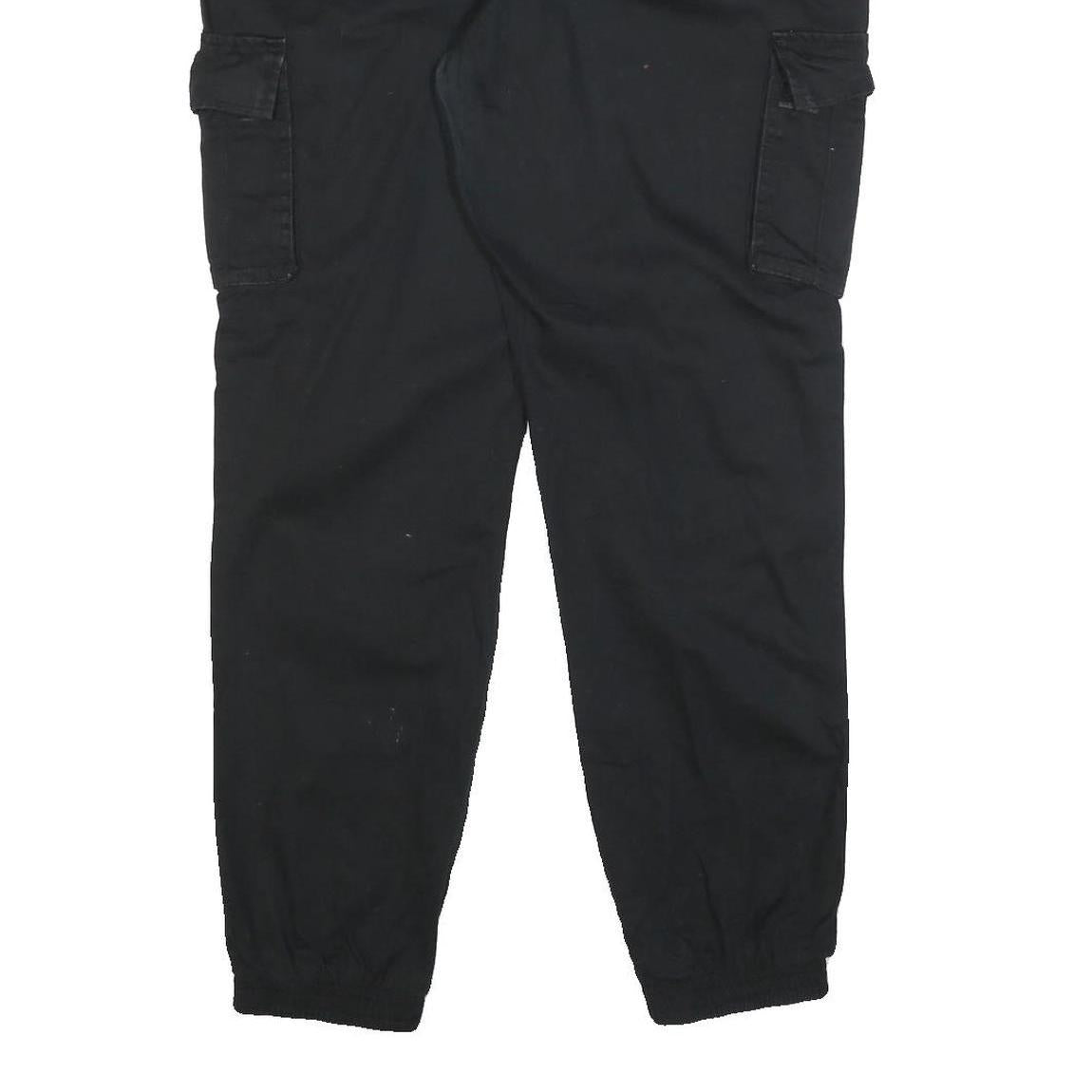 DICKIES Womens Black Slim Cargo Trousers W32 L30 Utility Workwear Zip Closure