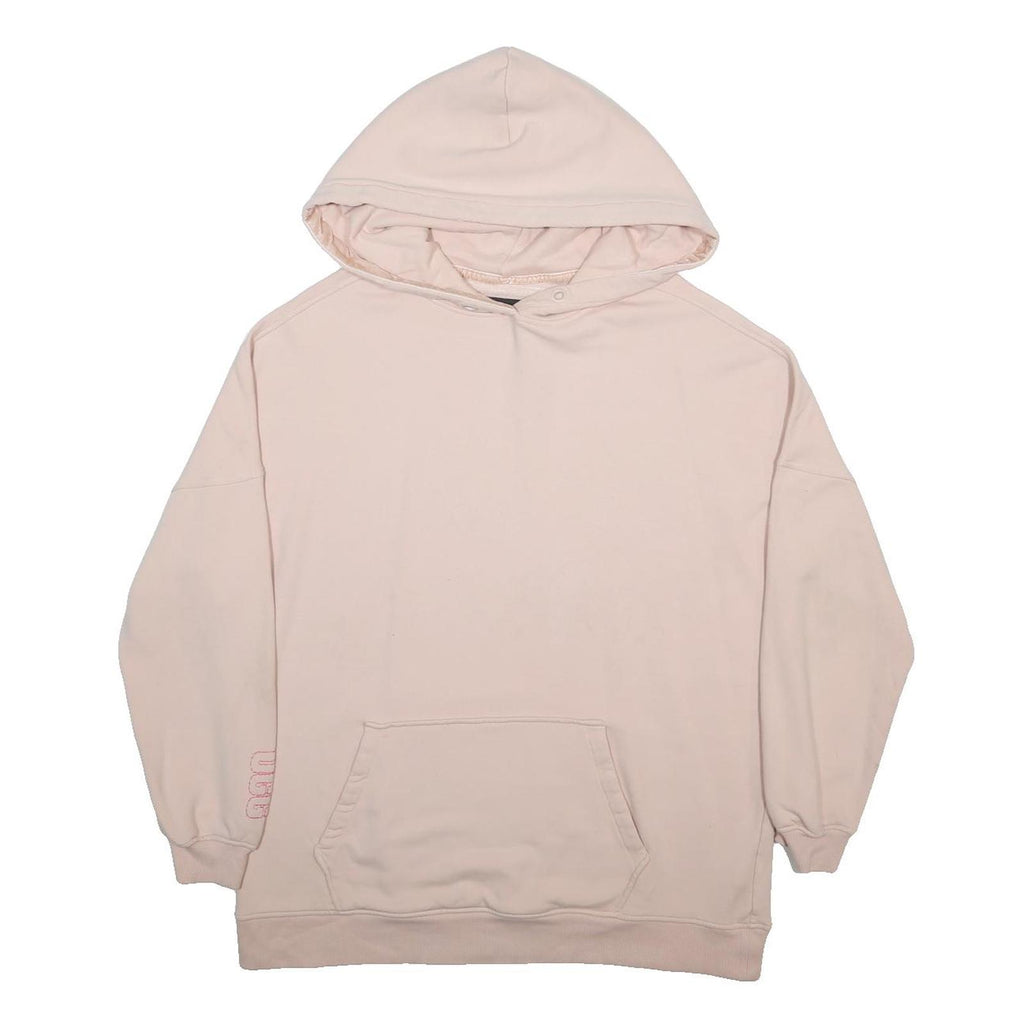 UGG Womens Cream Hoodie L Cotton Blend Pullover Casual Sweatshirt