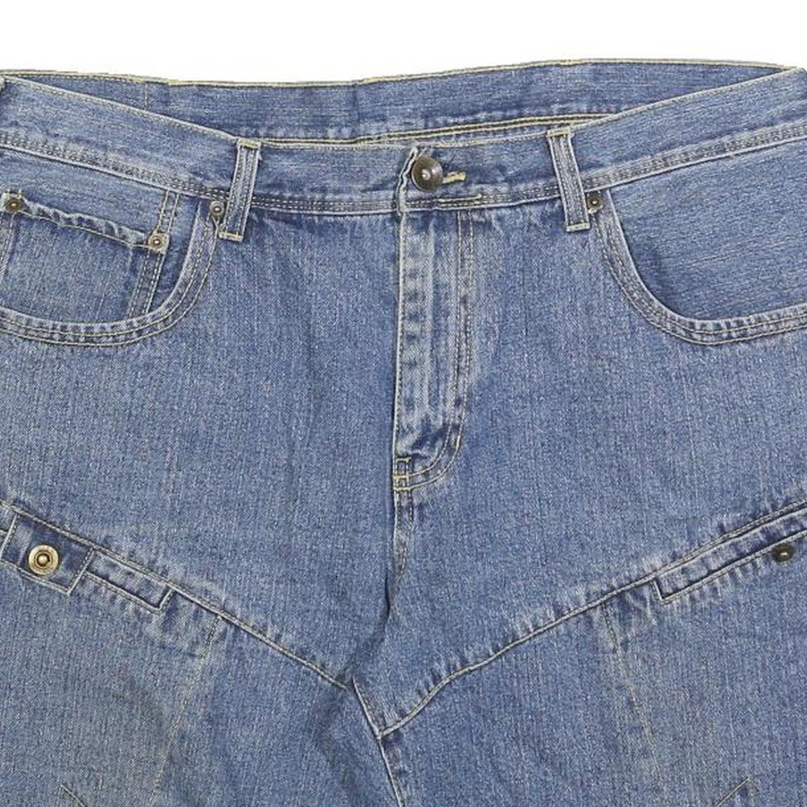 MAIN JEANS Mens Denim Blue Casual Shorts XL W38 Classic Fit Cotton Blend