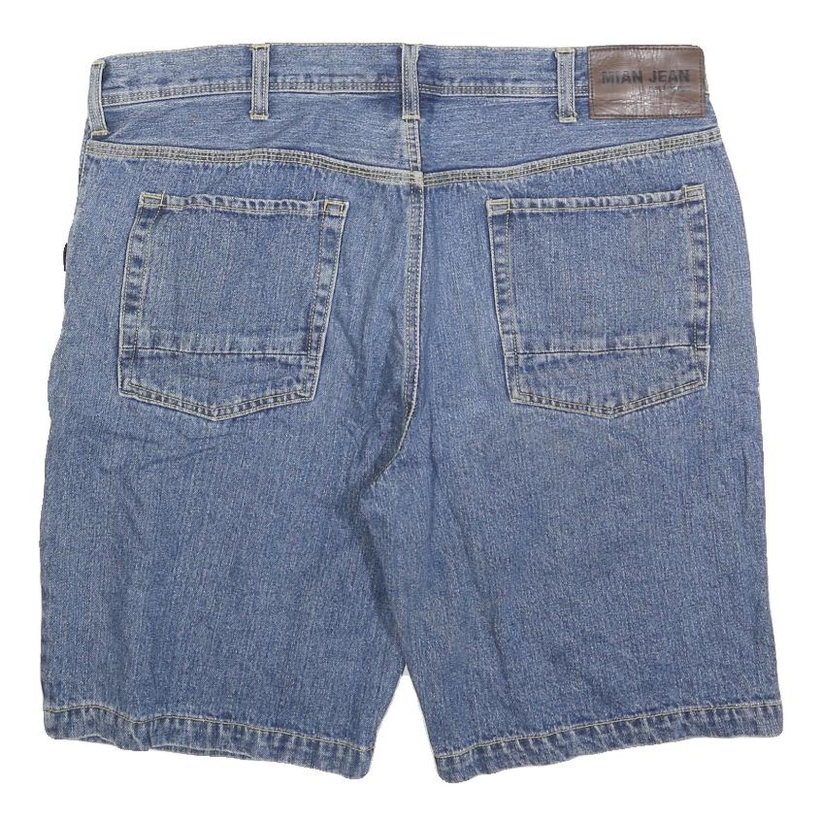 MAIN JEANS Mens Denim Blue Casual Shorts XL W38 Classic Fit Cotton Blend