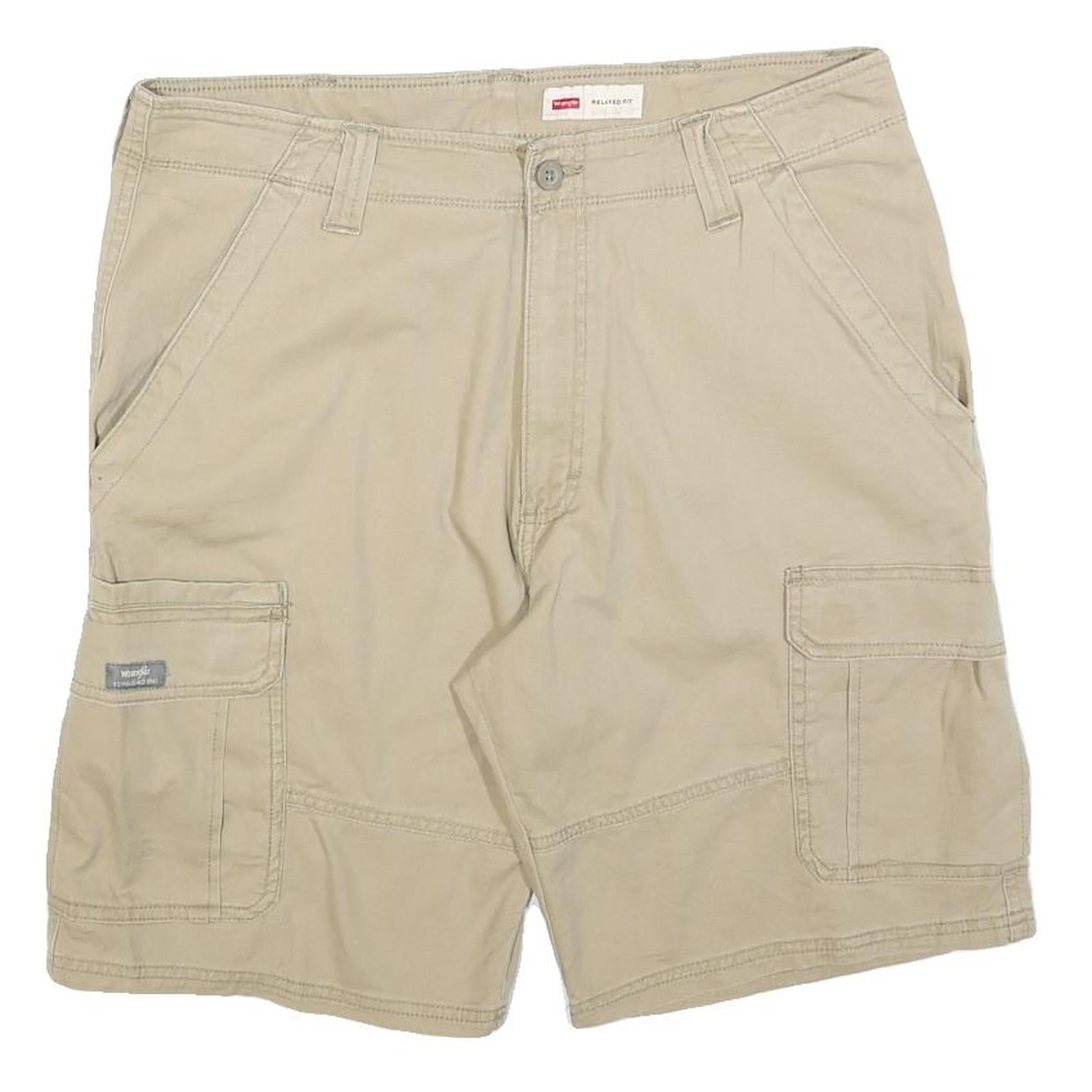 WRANGLER Mens Shorts Beige Casual Cargo Relaxed M W34 Workwear Utility