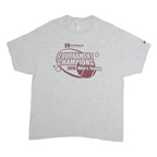 CHAMPION Mens Grey 2015 Tournament Champions Graphic T-Shirt XL Short Sleeve