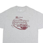 CHAMPION Mens Grey 2015 Tournament Champions Graphic T-Shirt XL Short Sleeve