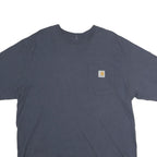 CARHARTT Mens Blue Pocket T-Shirt L Short Sleeve Crew Neck Cotton Casual