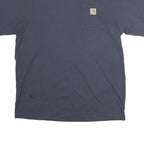 CARHARTT Mens Blue Pocket T-Shirt L Short Sleeve Crew Neck Cotton Casual