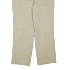 DICKIES Mens Cotton Blend Beige Regular Straight Trousers W34 L27 Workwear