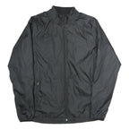 NIKE Mens Black Jacket M Polyester Zip Plain Lightweight Sportswear