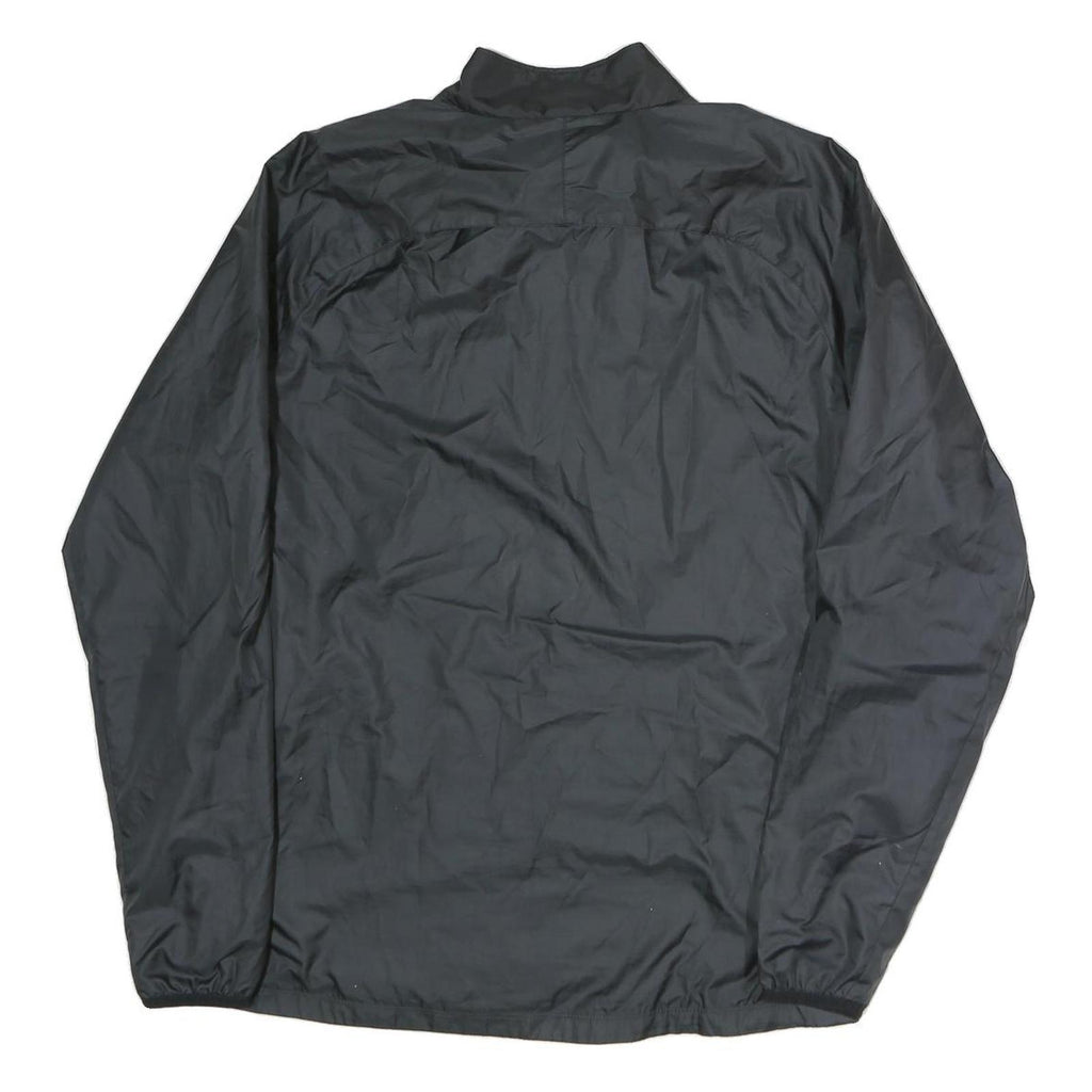 NIKE Mens Black Jacket M Polyester Zip Plain Lightweight Sportswear