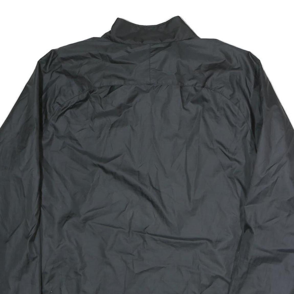 NIKE Mens Black Jacket M Polyester Zip Plain Lightweight Sportswear