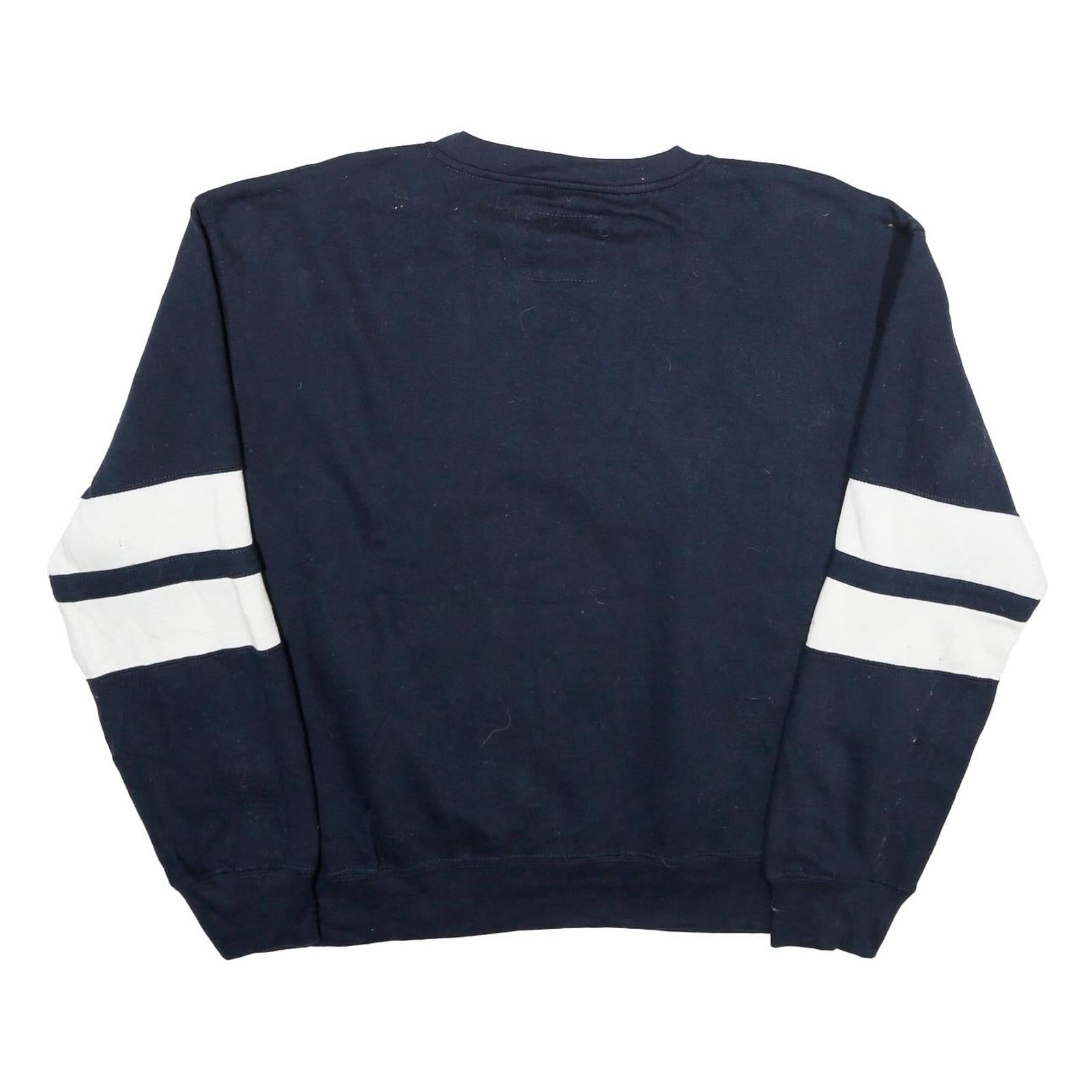 NEW YORK POPULAR Mens Navy Blue Sweatshirt California Print XL Crew Neck Long