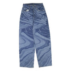 WILDFABLE Womens Jeans Blue Regular Straight Denim Light W28 L32 Unique Pattern