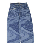 WILDFABLE Womens Jeans Blue Regular Straight Denim Light W28 L32 Unique Pattern