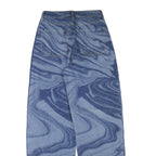 WILDFABLE Womens Jeans Blue Regular Straight Denim Light W28 L32 Unique Pattern